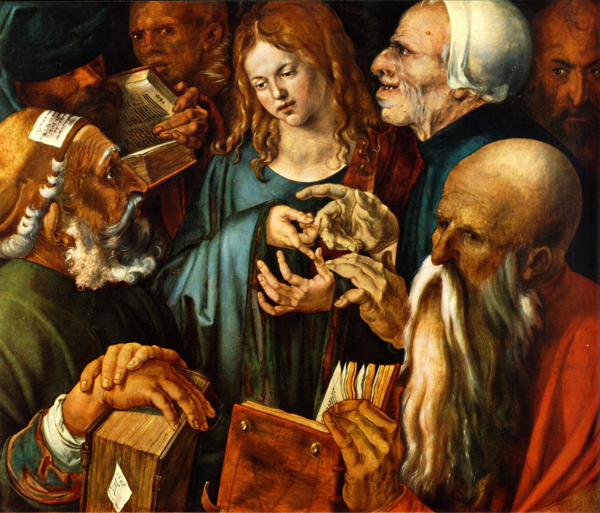 Jésus parmi les docteurs - Albrecht Dürer - Reproductions de tableaux et peintures haut de gamme