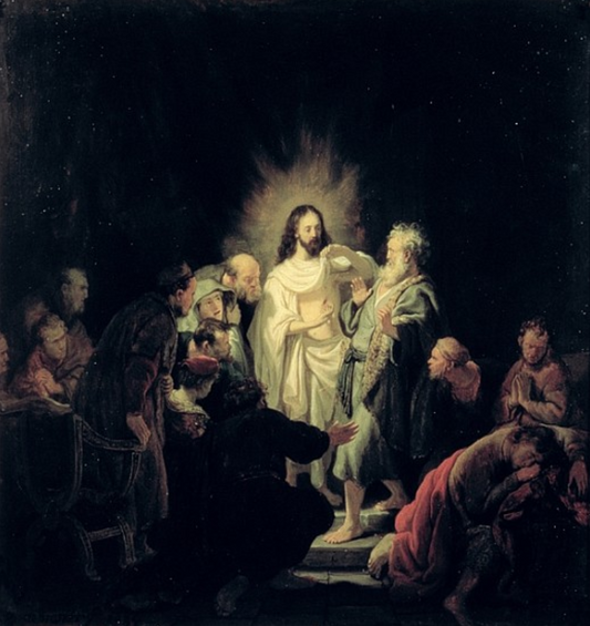 L'Incrédulité de Saint Thomas - Rembrandt van Rijn - Reproductions de tableaux et peintures haut de gamme