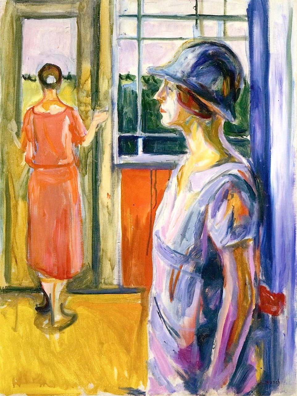 Deux femmes sur une véranda - Edvard Munch - Reproductions de tableaux et peintures haut de gamme