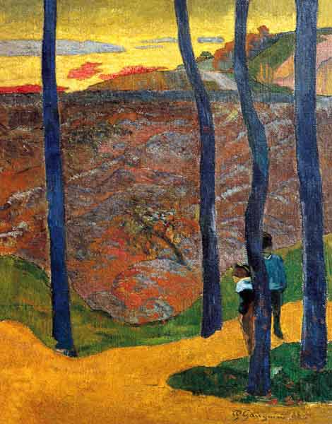 Arbres bleus - Paul Gauguin - Reproductions de tableaux et peintures haut de gamme