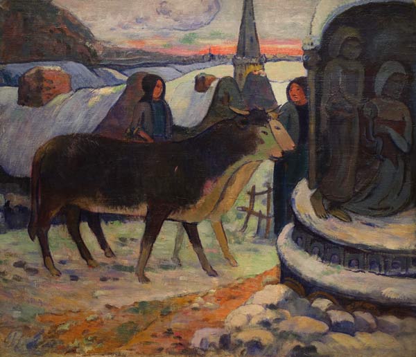 La nuit de Noël (La bénédiction des bœufs) - Paul Gauguin - Reproductions de tableaux et peintures haut de gamme