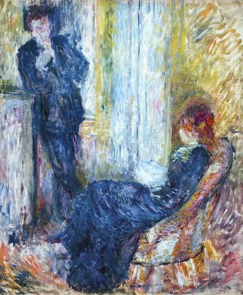 La conversation 1875 - Pierre-Auguste Renoir - Reproductions de tableaux et peintures haut de gamme