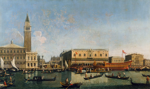 Venise / Palais des Doges / Peinture / C18 - Giovanni Antonio Canal - Reproductions de tableaux et peintures haut de gamme