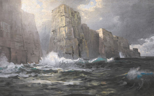 Côte rocheuse (probablement Cornouailles) - William Trost Richards - Reproductions de tableaux et peintures haut de gamme