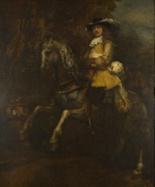 Portrait de Frederick Rihel à cheval - Rembrandt van Rijn - Reproductions de tableaux et peintures haut de gamme