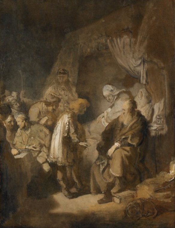 Joseph raconte ses rêves à ses parents et à ses frères - Rembrandt van Rijn - Reproductions de tableaux et peintures haut de gamme