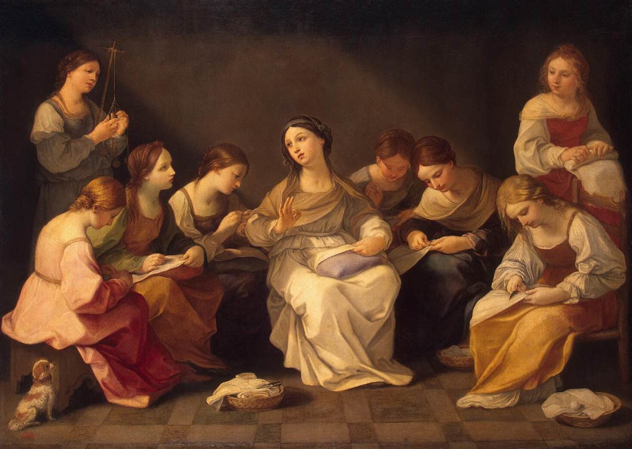 Education of the Virgin - Guido Reni - Reproductions de tableaux et peintures haut de gamme