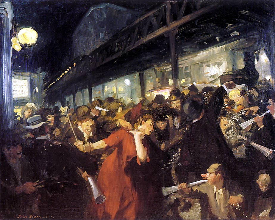 La nuit des élections - John Sloan - Reproductions de tableaux et peintures haut de gamme