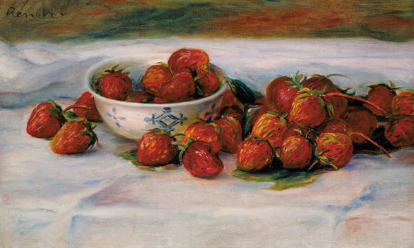 Fraises  - Pierre-Auguste Renoir - Reproductions de tableaux et peintures haut de gamme