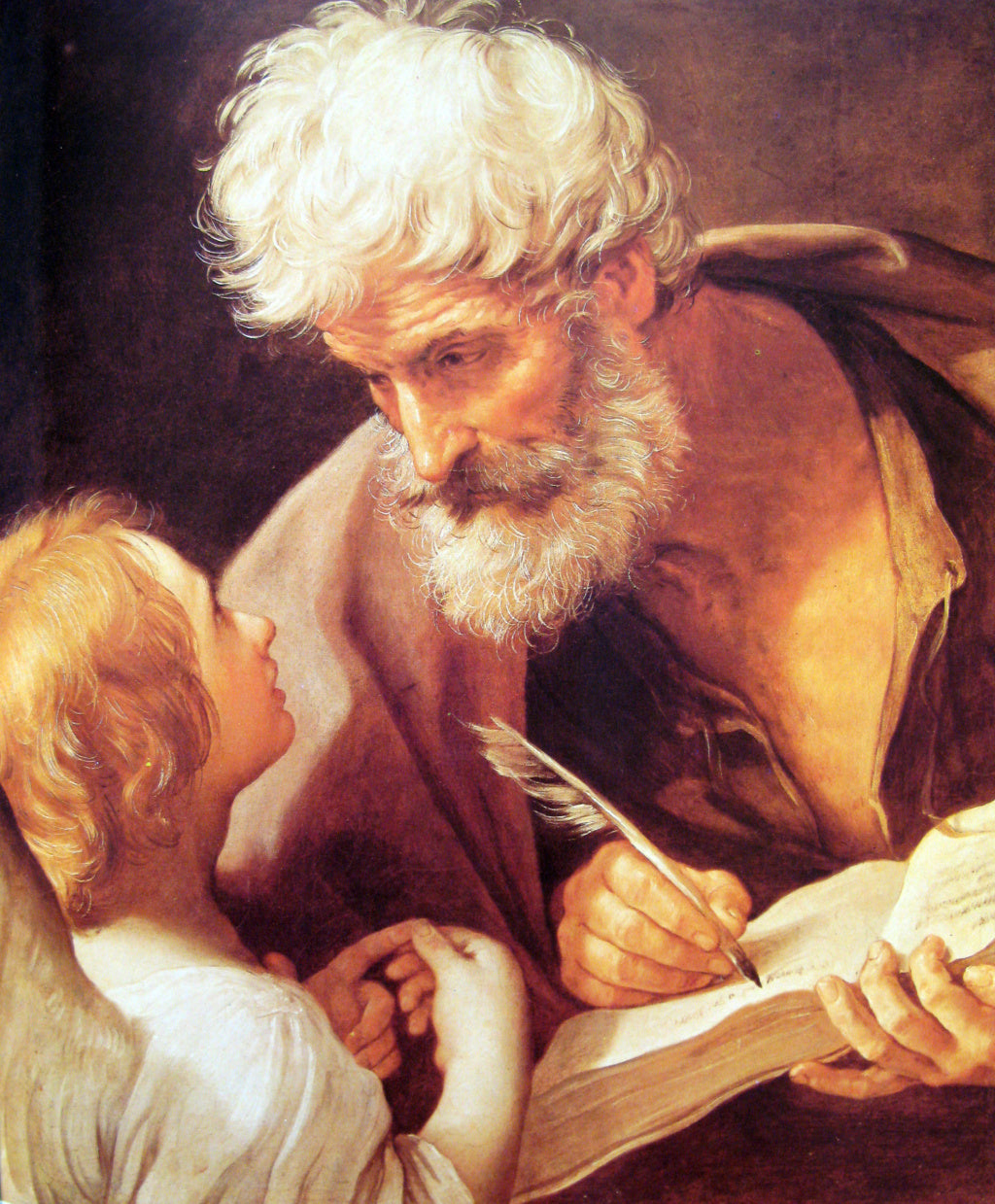 Evangelist St. Matthew and the Angel - Guido Reni - Reproductions de tableaux et peintures haut de gamme