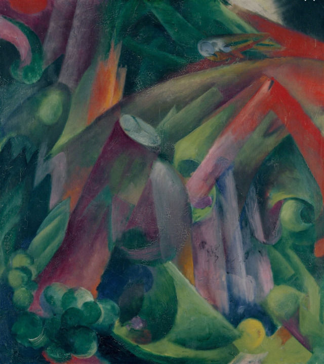 Dans une forêt avec un oiseau - Franz Marc - Reproductions de tableaux et peintures haut de gamme