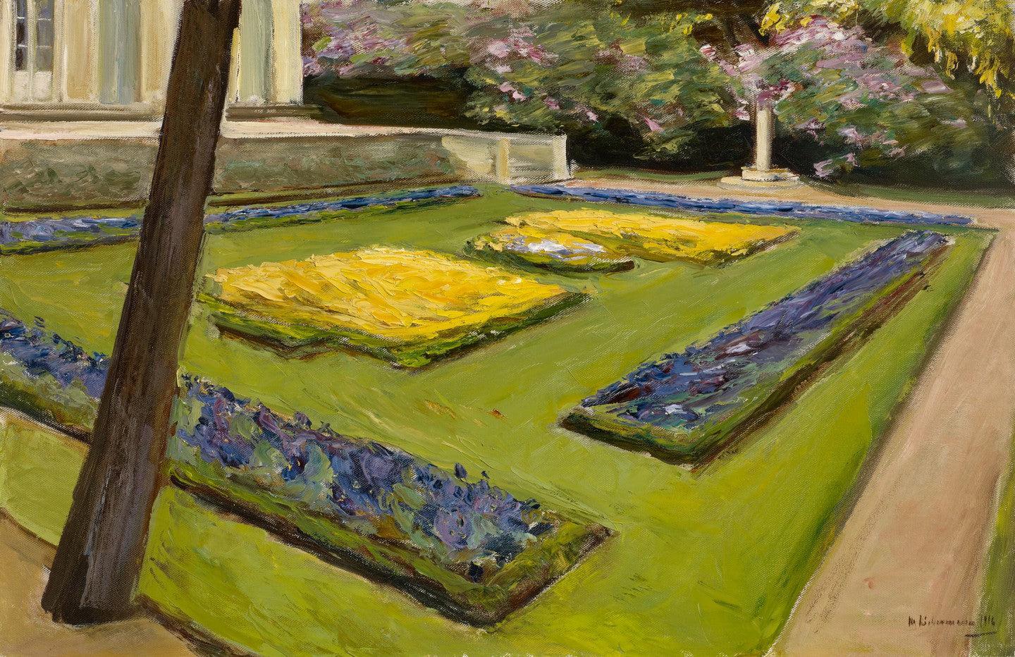 Terrasse dans le jardin près du wannsee vers le nord-ouest - Max Liebermann - Reproductions de tableaux et peintures haut de gamme