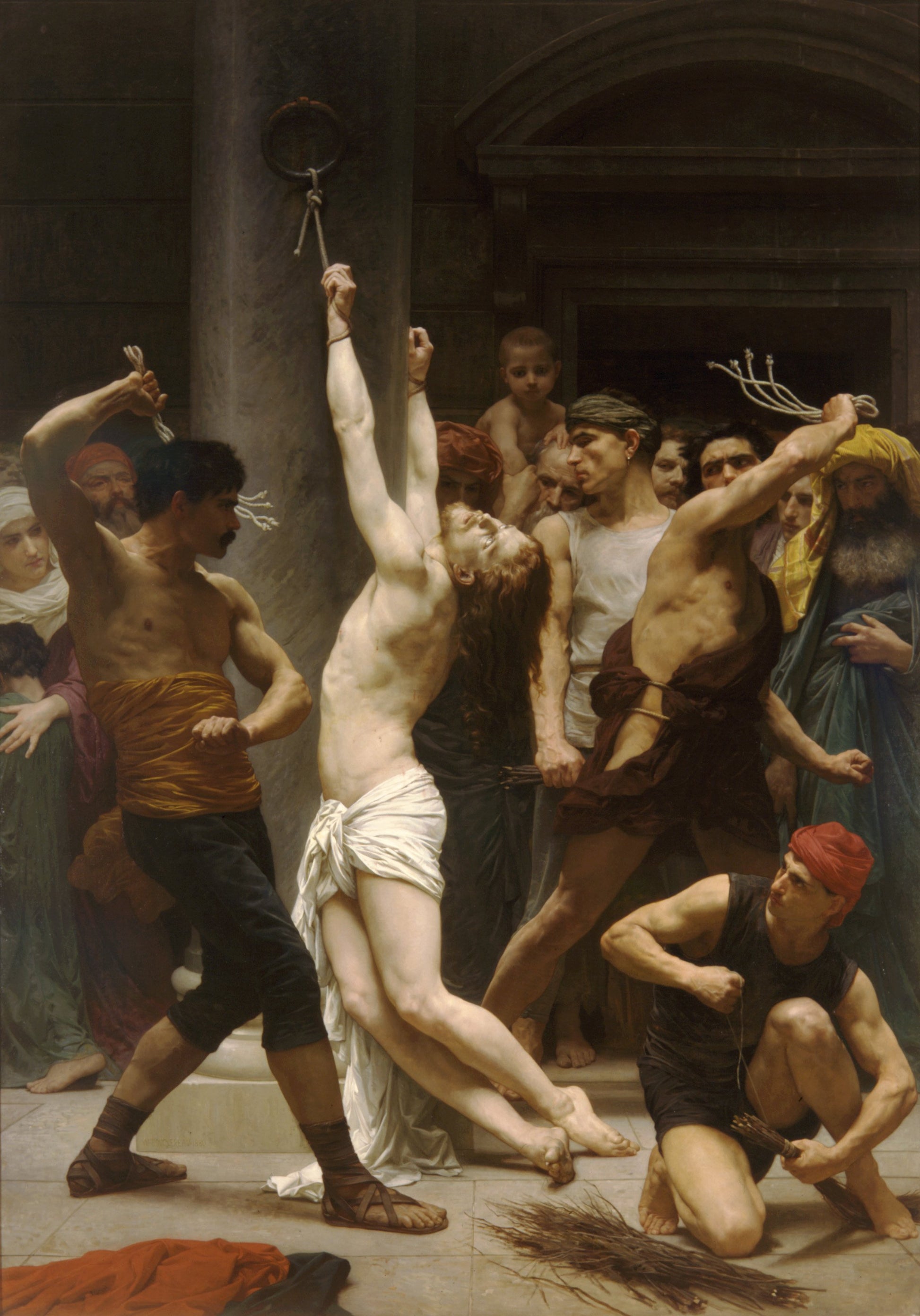 Flagellation de Notre Seigneur Jésus-Christ - William Bouguereau - Reproductions de tableaux et peintures haut de gamme