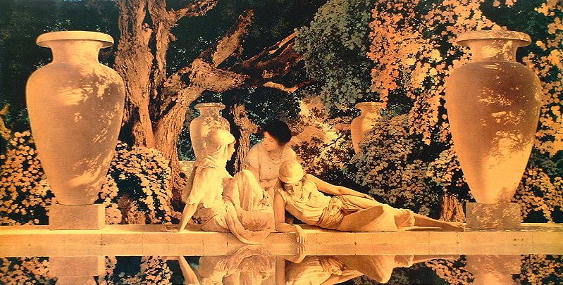 Le jardin d'Allah - Maxfield Parrish - Reproductions de tableaux et peintures haut de gamme