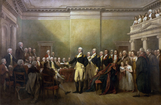 Le général George Washington démissionne de son poste - John Trumbull - Reproductions de tableaux et peintures haut de gamme