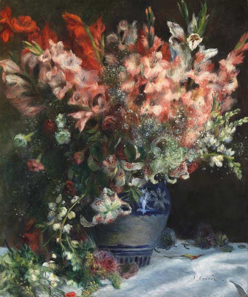 Glaïeuls dans un vase - Pierre-Auguste Renoir - Reproductions de tableaux et peintures haut de gamme