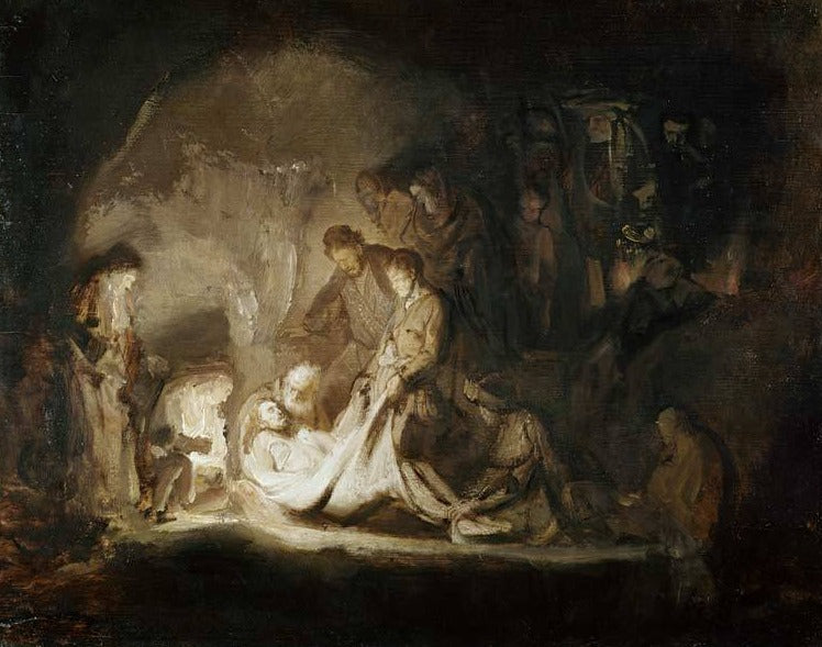 Mise au tombeau du Christ - Rembrandt van Rijn - Reproductions de tableaux et peintures haut de gamme