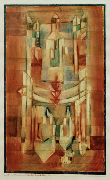 La maison à la flèche volante - paul klee - Reproductions de tableaux et peintures haut de gamme