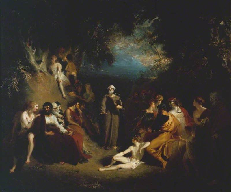 Homère récitant ses poèmes - Thomas Lawrence - Reproductions de tableaux et peintures haut de gamme