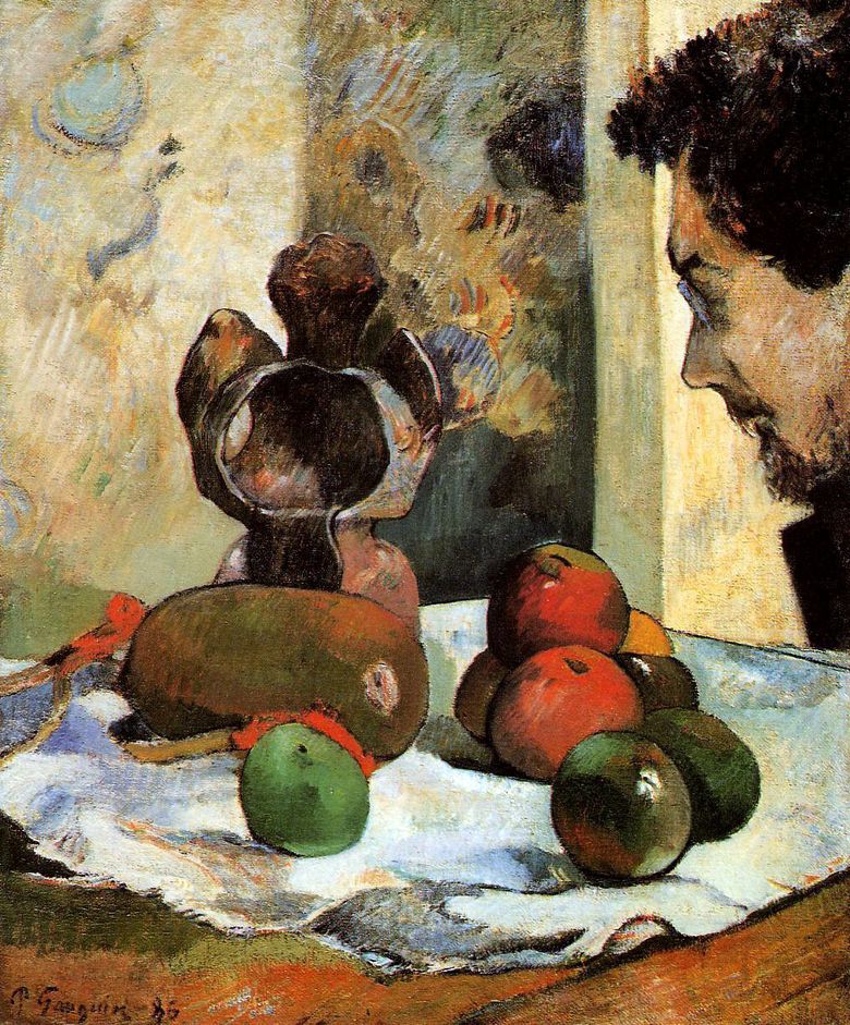 Nature morte avec le profil des Charles Laval - Paul Gauguin - Reproductions de tableaux et peintures haut de gamme