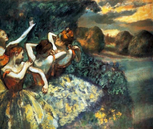 Quatre danseurs - Edgar Degas - Reproductions de tableaux et peintures haut de gamme