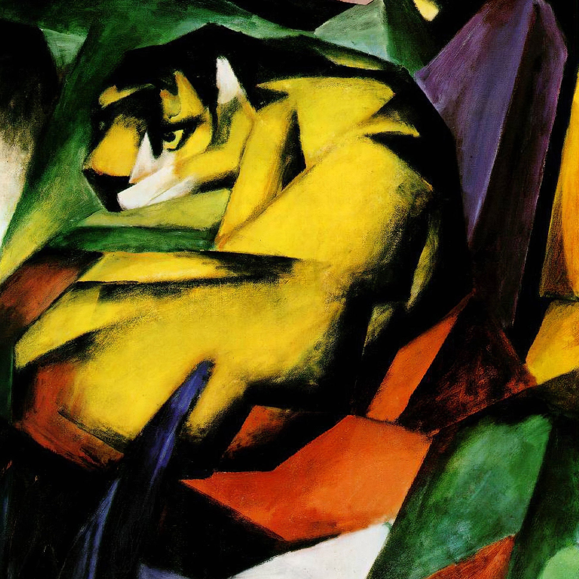 Le tigre jaune - Franz Marc - Reproductions de tableaux et peintures haut de gamme