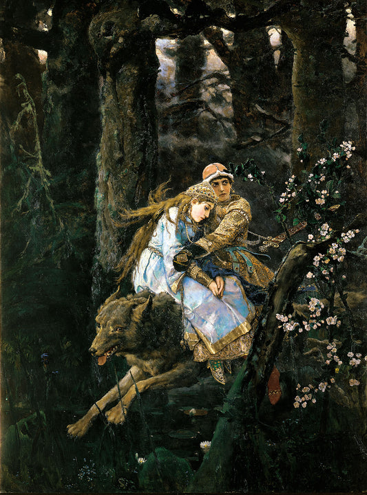 Ivan Tsarevich chevauchant le loup gris - Viktor Vasnetsov - Reproductions de tableaux et peintures haut de gamme