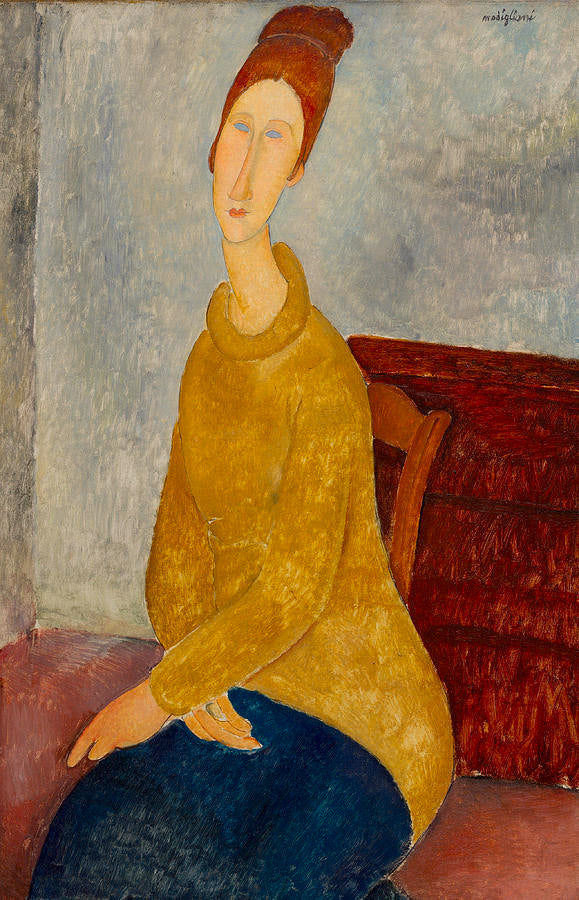 Jeanne Hébuterne (Le sweater jaune) - Amedeo Modigliani - Reproductions de tableaux et peintures haut de gamme