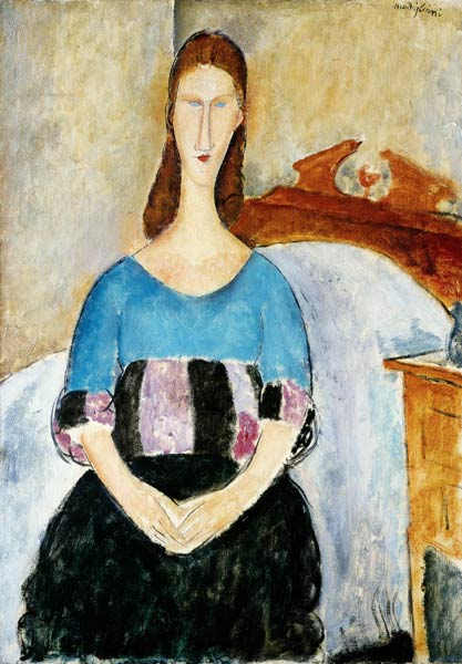 Jeanne Hébuterne en pull - Amedeo Modigliani - Reproductions de tableaux et peintures haut de gamme