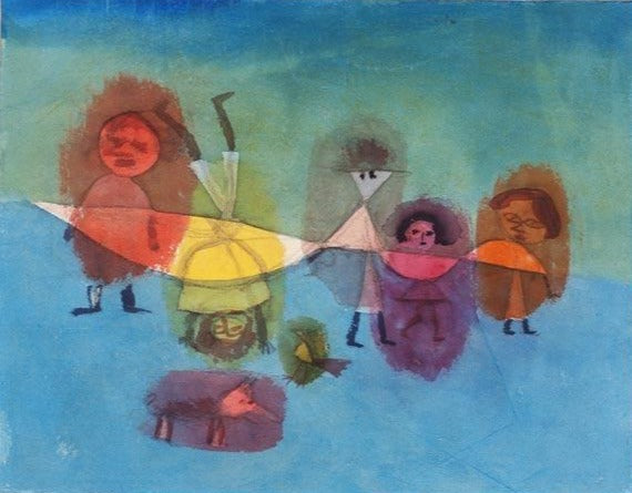 Groupe d'enfants - Paul Klee - Reproductions de tableaux et peintures haut de gamme