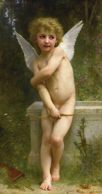 L'amour frappé - William Bouguereau - Reproductions de tableaux et peintures haut de gamme