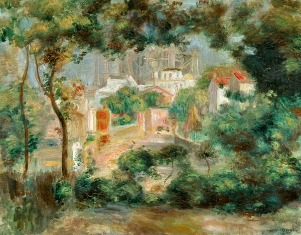 Paysage avec l'vue de Sacré-Coeur - Pierre-Auguste Renoir - Reproductions de tableaux et peintures haut de gamme