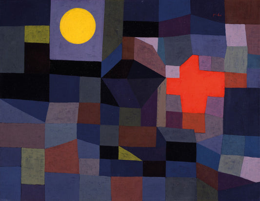 feu à la pleine lune - Paul Klee - Reproductions de tableaux et peintures haut de gamme