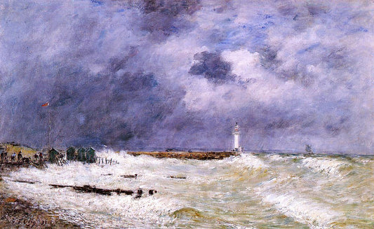 Le Havre. Heavy Winds off of Frascati - Eugène Boudin - Reproductions de tableaux et peintures haut de gamme