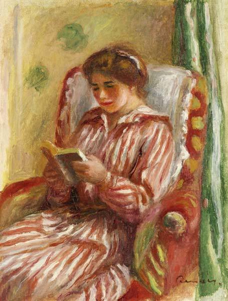 Gabrielle Lecture - Pierre-Auguste Renoir - Reproductions de tableaux et peintures haut de gamme