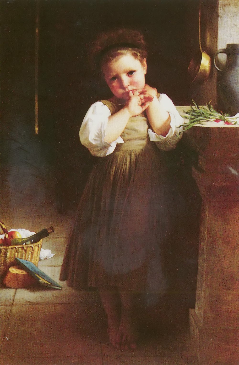 Un peu boudeur - William Bouguereau - Reproductions de tableaux et peintures haut de gamme