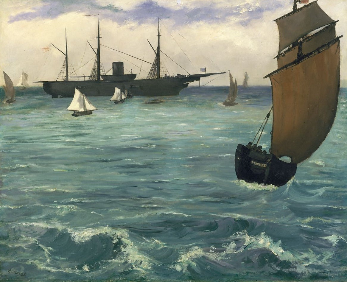 Le Kearsarge à Boulogne - Edouard Manet - Reproductions de tableaux et peintures haut de gamme