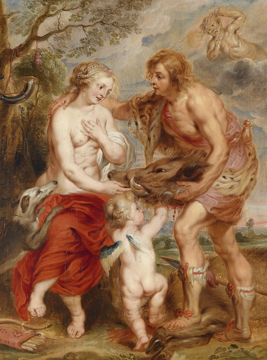 Meleager offre la tête de sanglier de Calydon à l'Atalanta - Peter Paul Rubens - Reproductions de tableaux et peintures haut de gamme