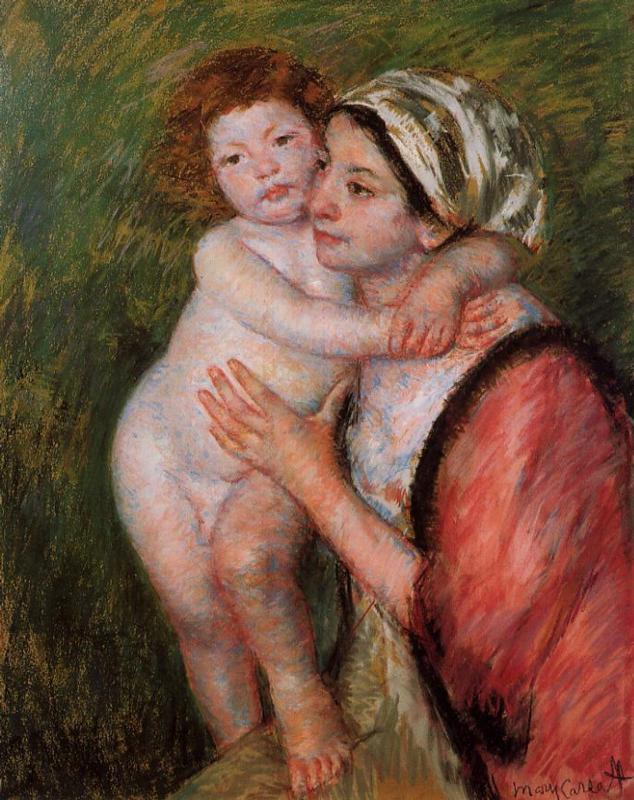 Mère et enfant - Mary Cassatt - Reproductions de tableaux et peintures haut de gamme