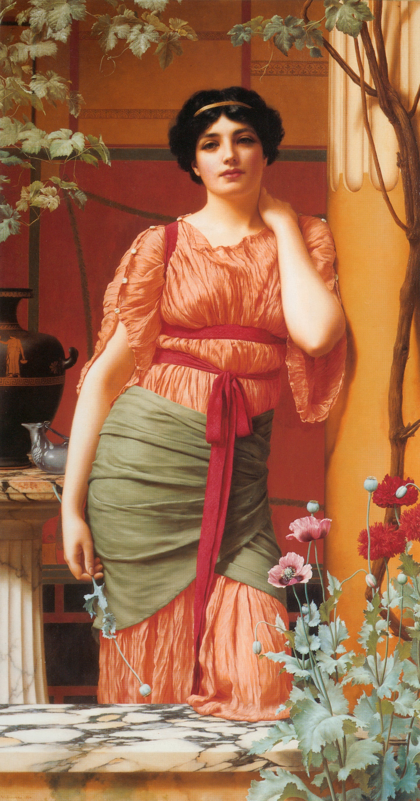 Nérissa - John William Godward - Reproductions de tableaux et peintures haut de gamme