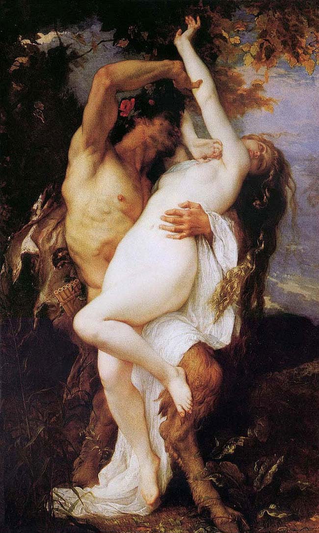 Nymphe et Satyre - Alexandre Cabanel - Reproductions de tableaux et peintures haut de gamme