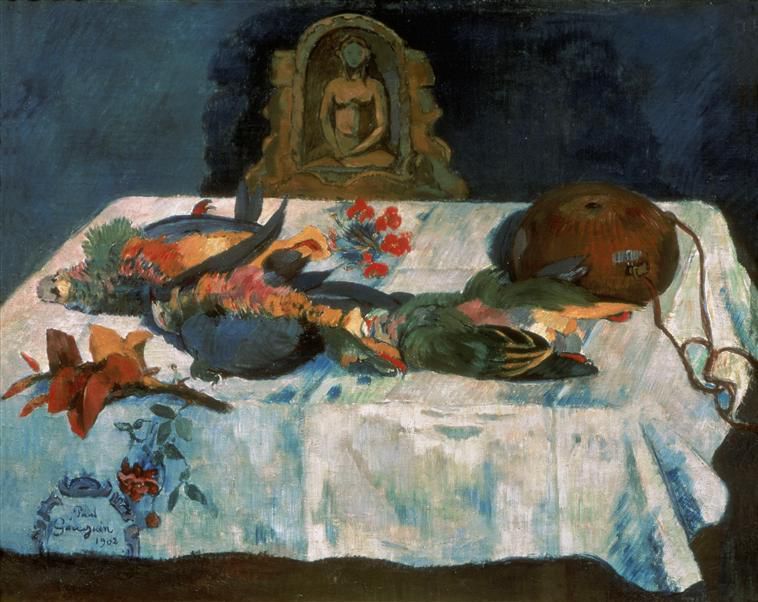 Nature morte aux oiseaux exotiques - Paul Gauguin - Reproductions de tableaux et peintures haut de gamme