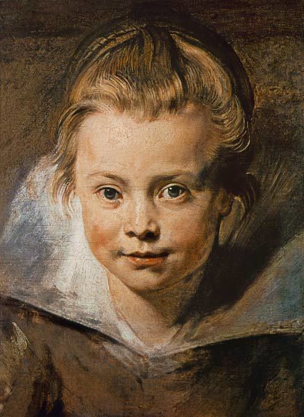 Tête d'un enfant (Clara-Serena Rubens) autour de 1616 - Peter Paul Rubens - Reproductions de tableaux et peintures haut de gamme