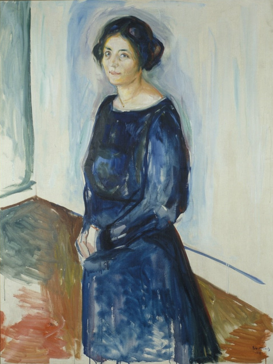 La dame en bleu - Edvard Munch - Reproductions de tableaux et peintures haut de gamme