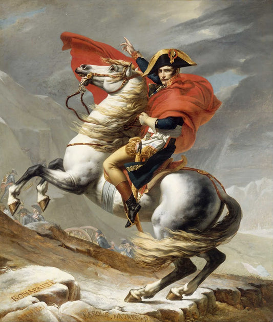 Bonaparte franchit le col du Grand Saint-Bernard - Jacques-Louis David - Reproductions de tableaux et peintures haut de gamme