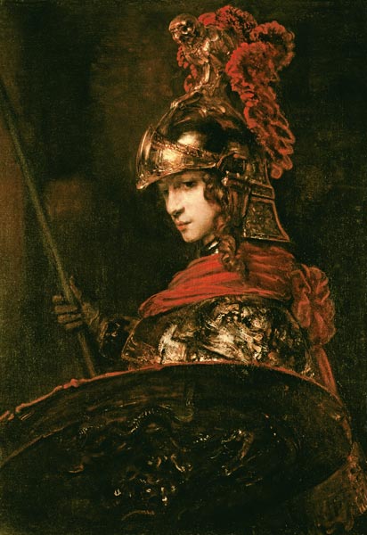 Pallas Athena ou, Figure en armure, 1664 - Rembrandt van Rijn - Reproductions de tableaux et peintures haut de gamme