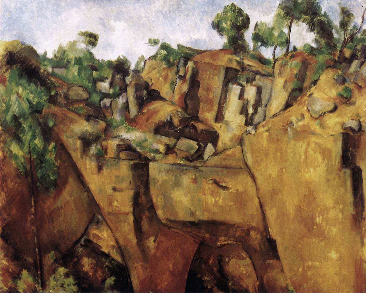 La carrière de Bibémus - Paul Cézanne - Reproductions de tableaux et peintures haut de gamme