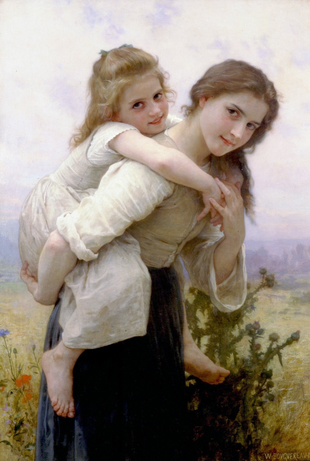 Un fardeau agréable - William Bouguereau - Reproductions de tableaux et peintures haut de gamme