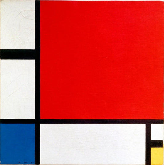 Composition avec du rouge du bleu et du jaune - Mondrian - Reproductions de tableaux et peintures haut de gamme