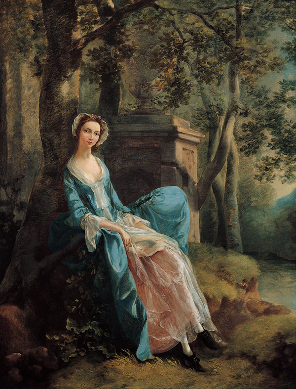 Portrait d'une femme (peut-être de la famille Lloyd) - Thomas Gainsborough - Reproductions de tableaux et peintures haut de gamme